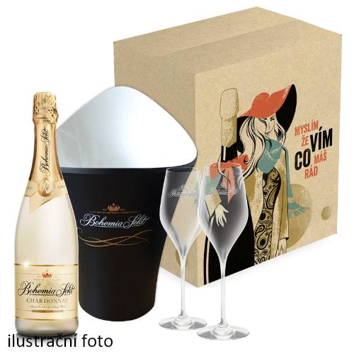 Dárkový set s Bohemia Sekt Chardonnay brut 